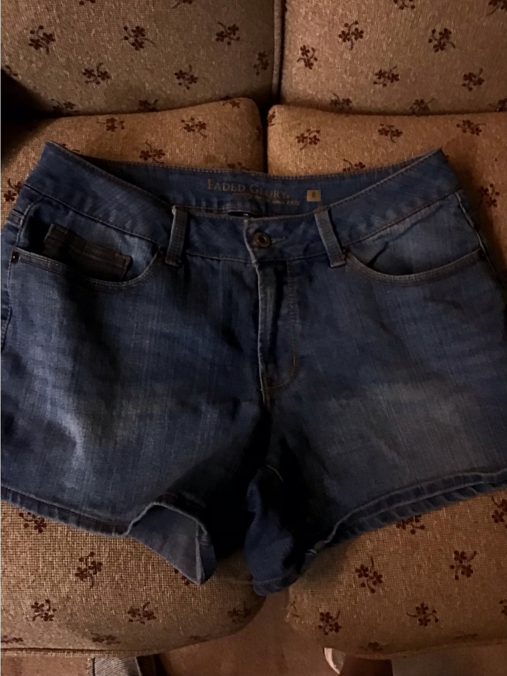 Faded Glory Blue Women's Denim Jean Shorts
